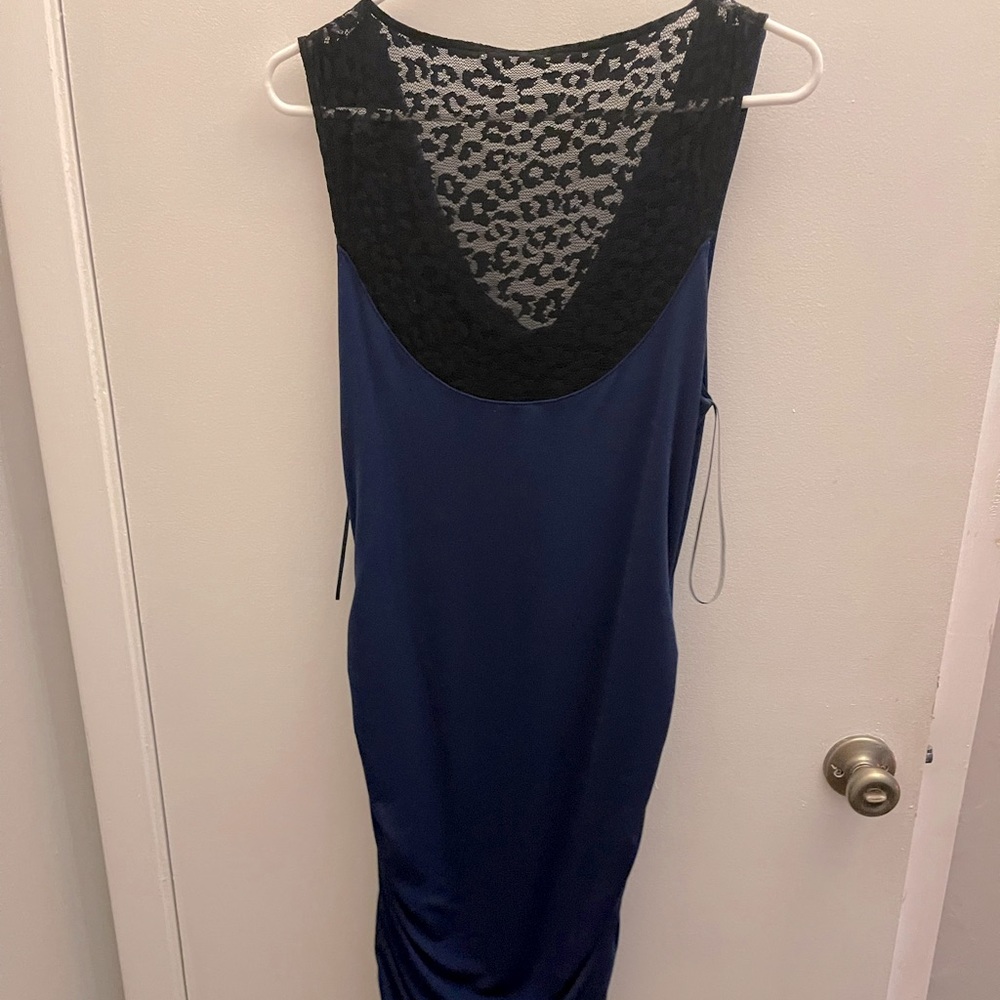 Blue and black Express dress